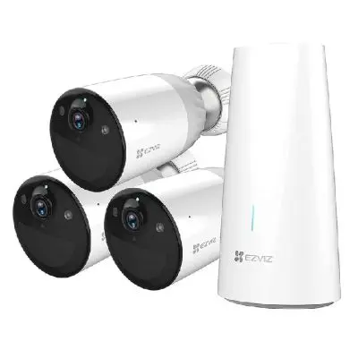 EZVIZ HB3-B3 2K Battery-Powered 3-Camera Kit 