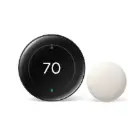 Google Nest Thermostat 4th Gen with Sensor (2nd Gen) - Polished Obsidian
