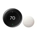 Google Nest Thermostat 4th Gen with Sensor (2nd Gen) - Polished Obsidian