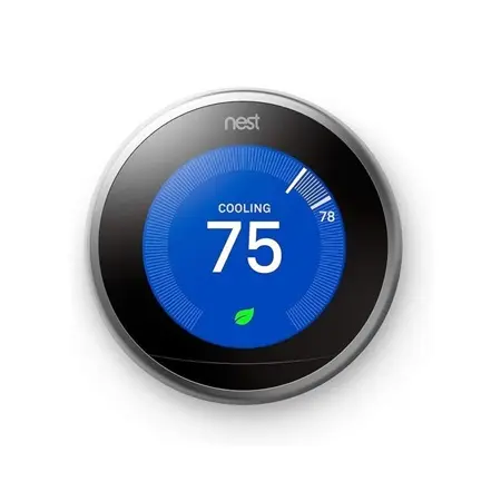 Google Nest Learning Thermostat Programmable Smart 3rd Gen - Polished Steel