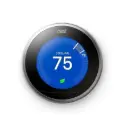 Google Nest Learning Thermostat Programmable Smart 3rd Gen - Polished Steel
