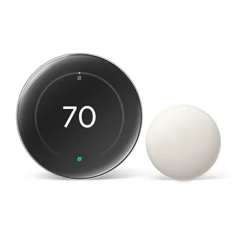 Google Nest Thermostat 4th Gen with Sensors (2nd Gen) - Polished Silver