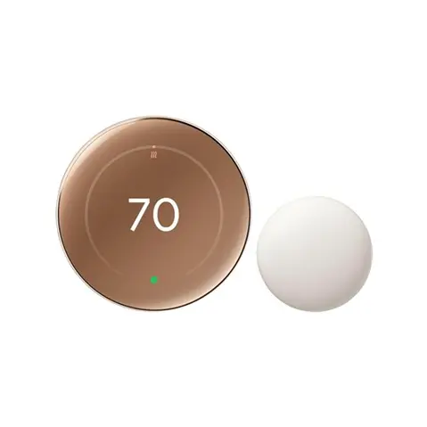 Google Nest Thermostat 4th Gen with Sensor (2nd Gen) - Polished Gold