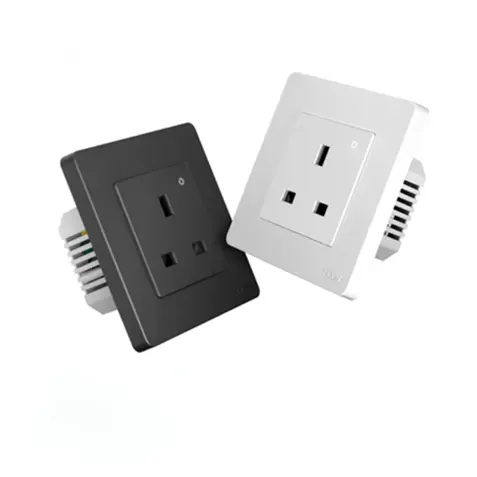 MOES ZigBee Star Ring Smart Socket UK Wall Embedded Outlet Energy Monitor