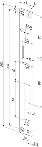 Effeff Strike plate -18B35-01